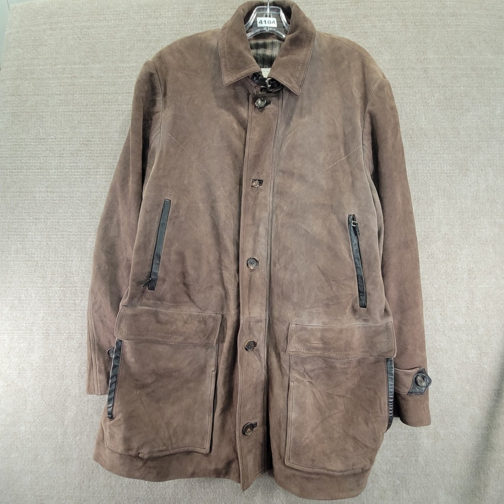 Brioni Bergdorf Goodman Italian Suede Leather Safari Jacket Men EU52/US42 Luxury - Picture 1 of 16